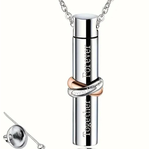 Infinite Cylindrical Cremation Necklace - New - Picture 2 of 3